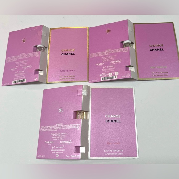 CHANEL CHANCE Eau De Parfum 1.7 OZ And 3 X Chance Travel Size Spay With Box - Picture 12 of 13